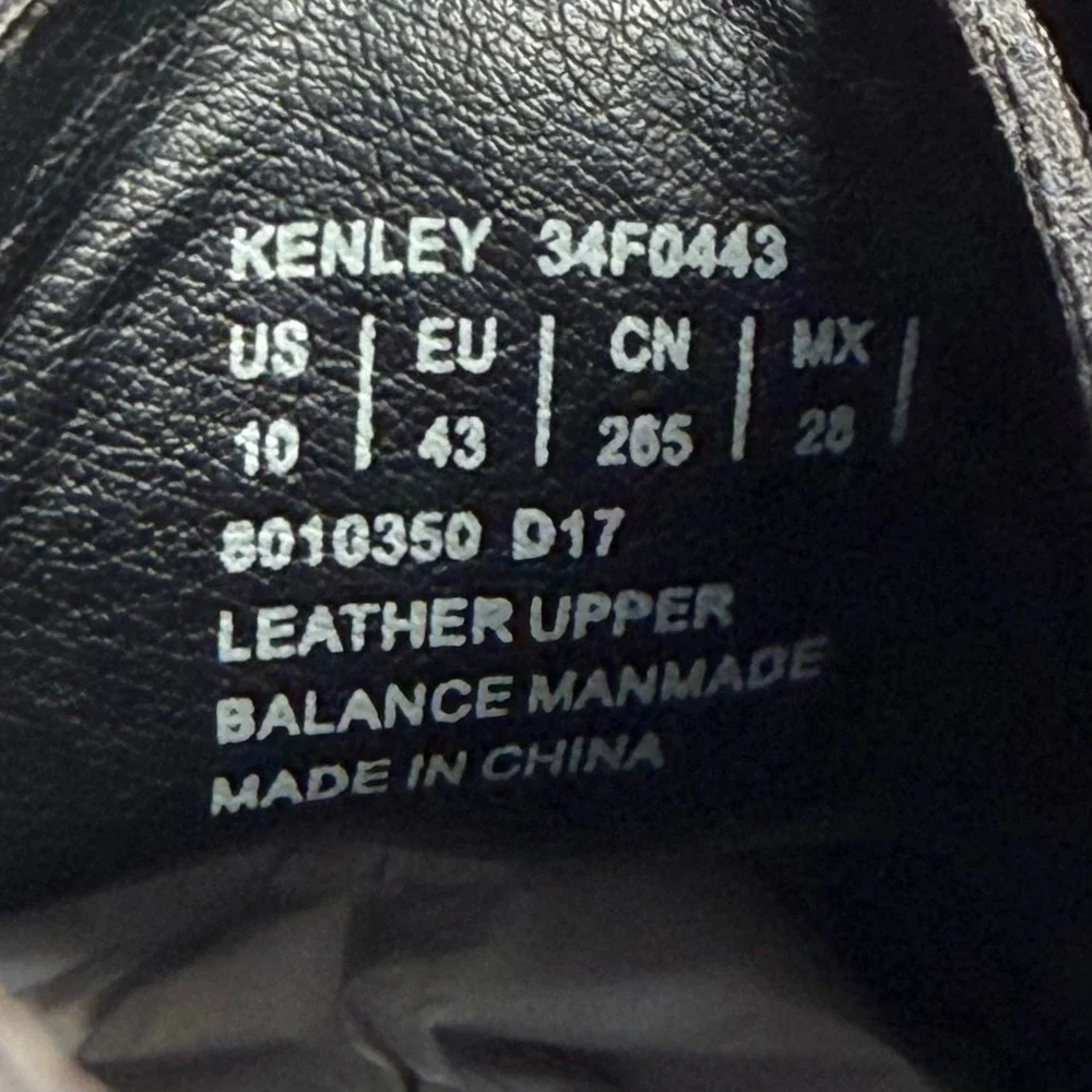Calvin‎ Klein Kenley Chukka Boots Mens 10 Black Leather Lace Up Preppy Workwear
